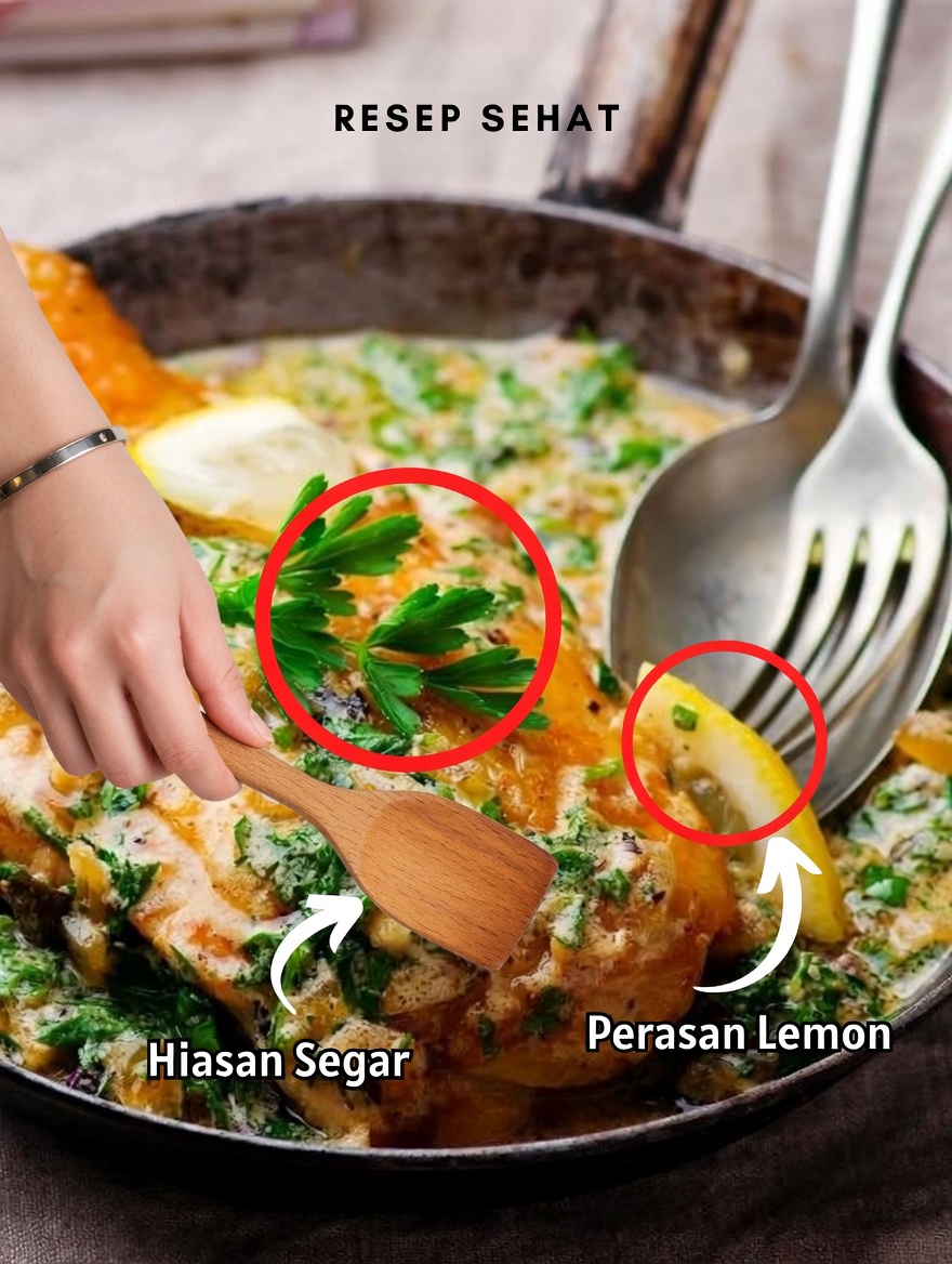 Resep Ayam Wajan dengan Saus Krim Lemon Bawang Putih Ini Sangat Lezat