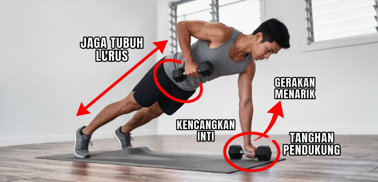 Gerakan Satu Dumbel Ini Melatih Otot Inti Anda Lebih Baik daripada Plank Apa Pun