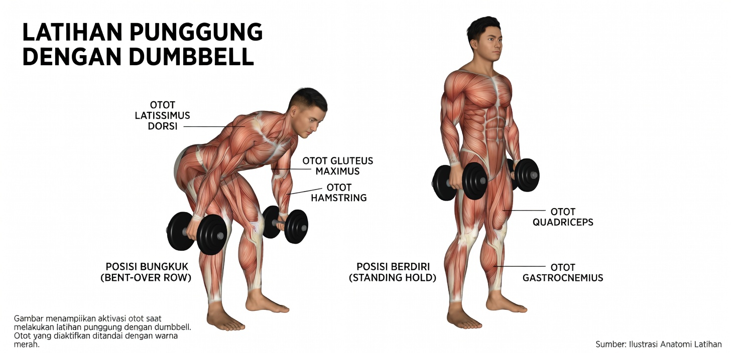 Hanya 3 Latihan Dumbbell yang Akan Anda Perlukan untuk Latihan Seluruh Tubuh