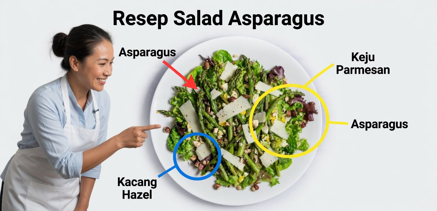 Salad Asparagus Renyah dengan Keju Parmesan Ini adalah Lauk Pendamping Musim Semi yang Sempurna