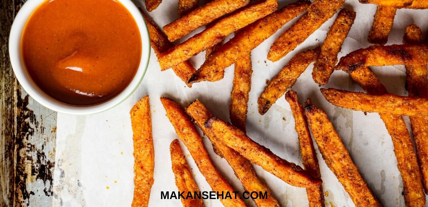 Kentang Goreng Ubi Jalar Panggang Oven yang Renyah Ini Bikin Ketagihan