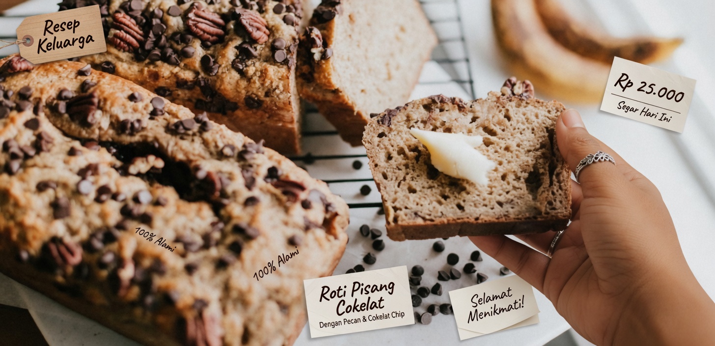 Roti Pisang dengan Mentega Cokelat, Cokelat Chip, dan Kacang Pecan Ini adalah yang Terbaik