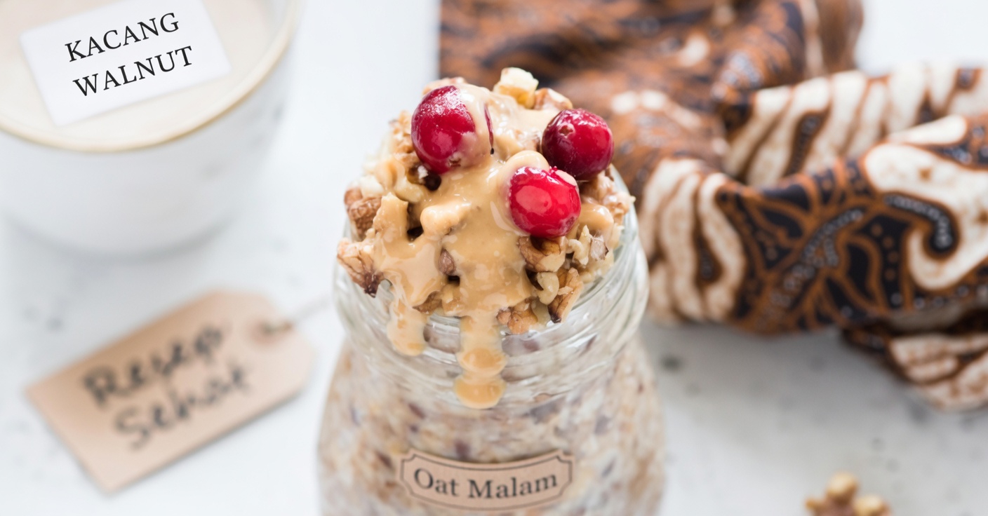 Oat Semalaman Selai Kacang yang Lezat dan Lembut Ini Pasti Akan Disukai
