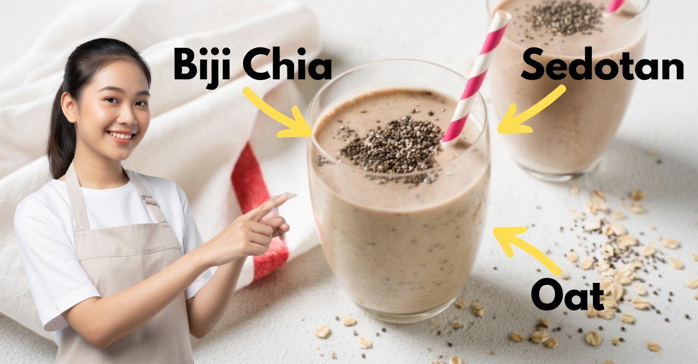 Smoothie Oatmeal Mudah dan Mengenyangkan dengan Biji Chia Ini adalah Hidangan Sempurna untuk Dinikmati Sendiri di Pagi Hari