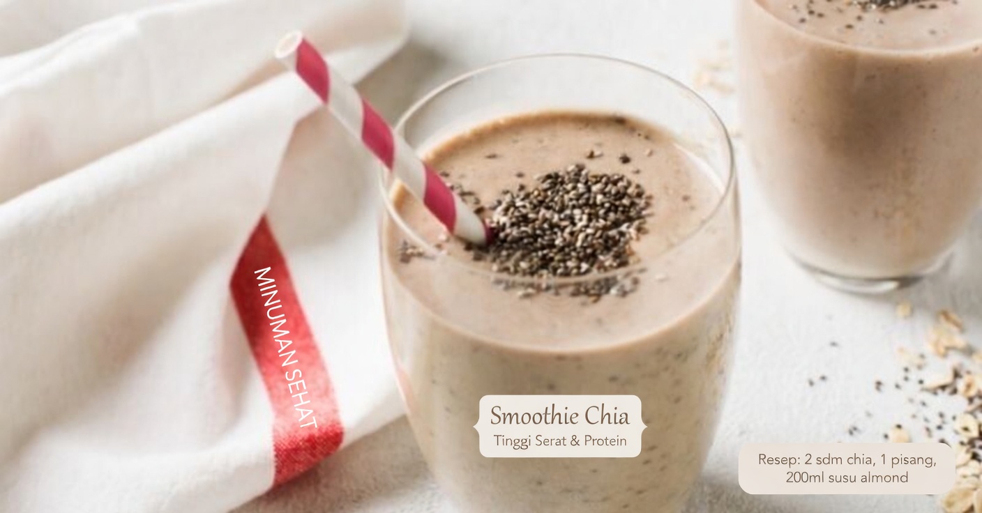 Smoothie Oatmeal Mudah dan Mengenyangkan dengan Biji Chia Ini adalah Hidangan Sempurna untuk Dinikmati Sendiri di Pagi Hari